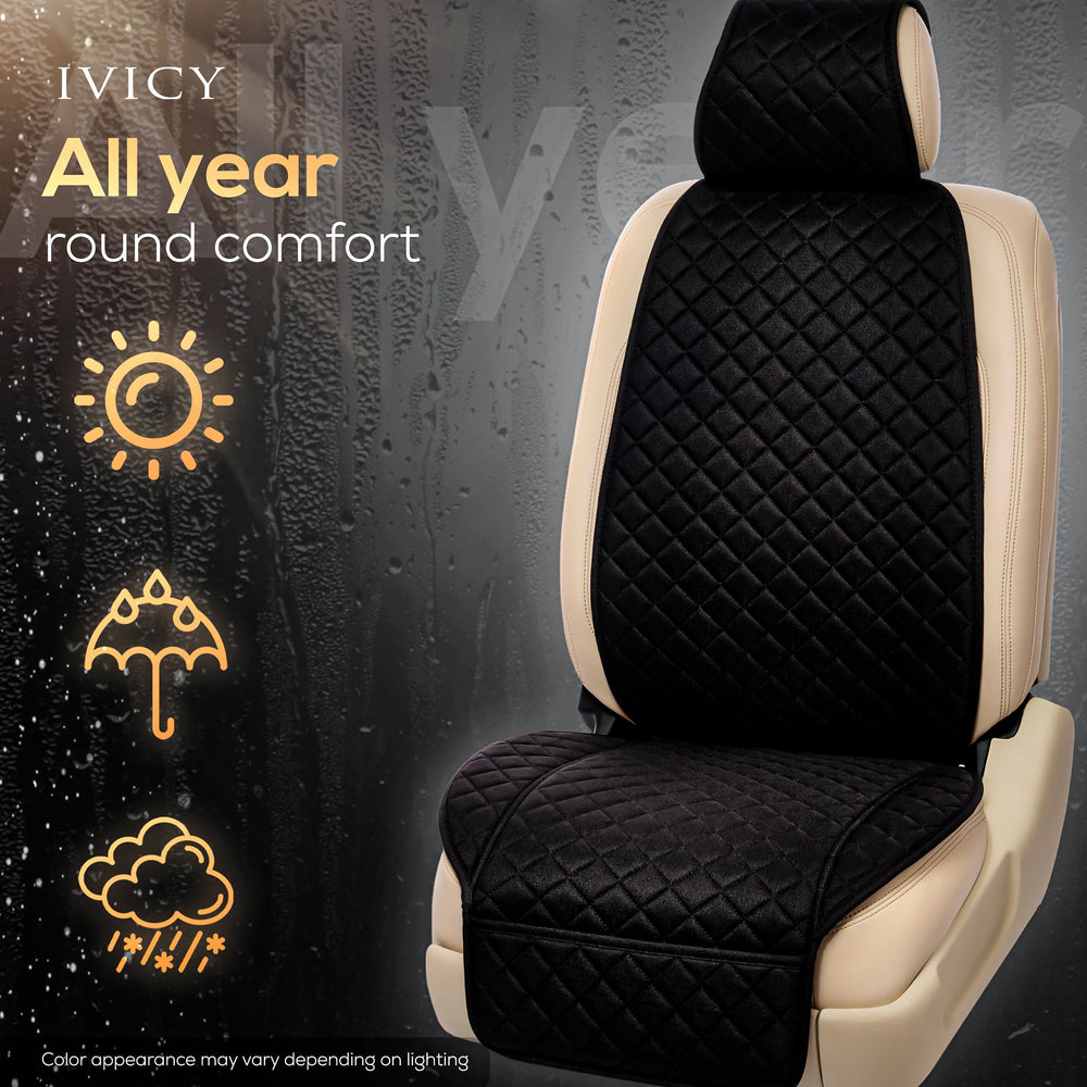 IVICY single-seat design includes seat cover and headrest cover.