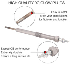 IVONNEY 9G glow plug for LBZ/LGH engines supports smooth ignition in trucks.