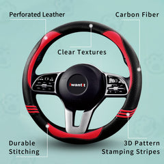 iwantit premium grip steering wheel cover breathable perforated PU leather reduces hand sweat