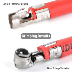 Ergonomic IWISS iCrimp handles provide comfortable grip during crimping