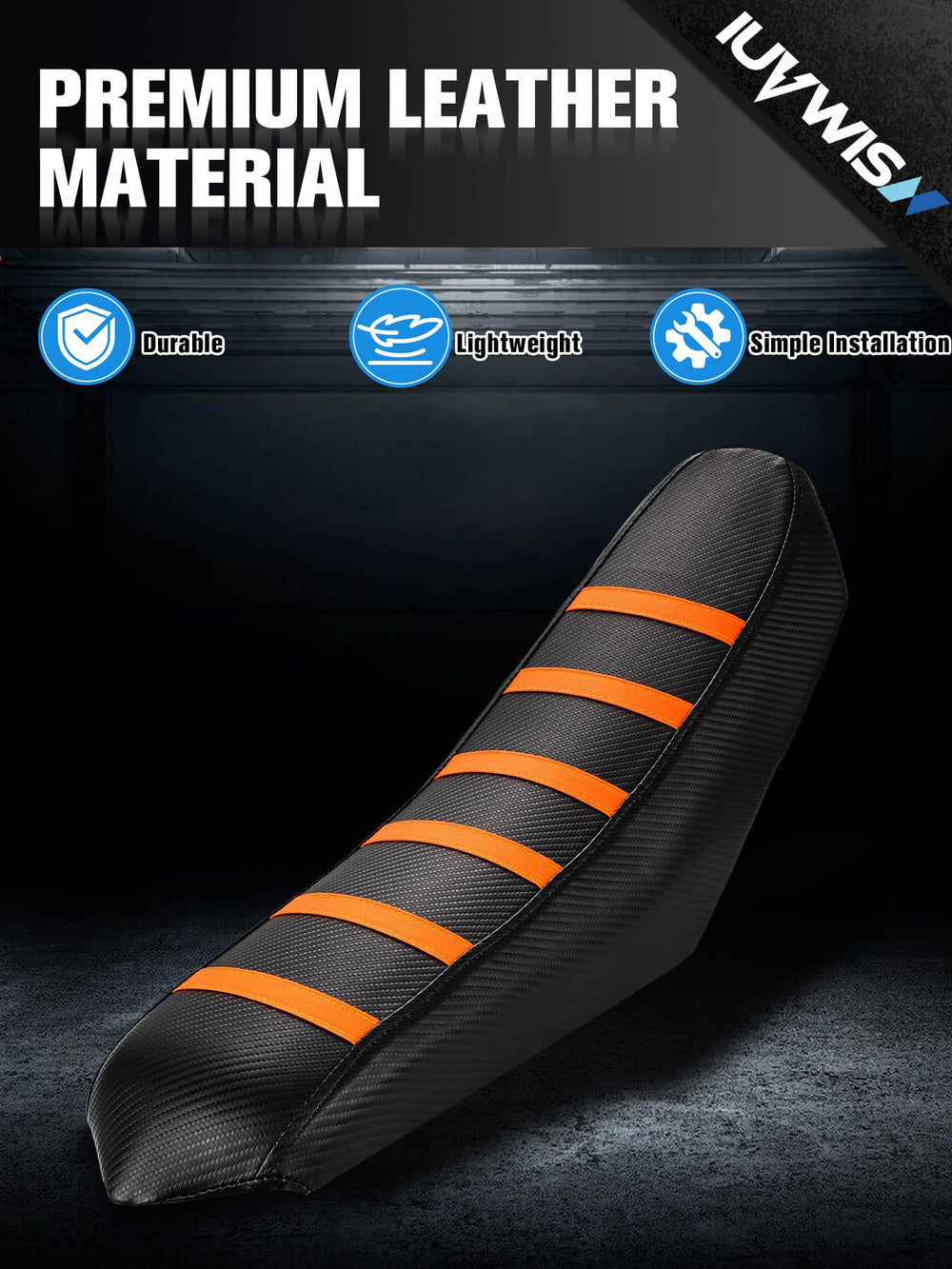 IUVWISN dirt-resistant leather surface cleans easily after rides.