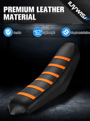IUVWISN dirt-resistant leather surface cleans easily after rides.