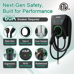 IYILO Level 2 EV Charger dynamic load balancing supports safe multi-vehicle charging.