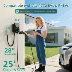 IYILO Level 2 EV Charger GFCI and NEMA 4 rating indicate outdoor readiness.