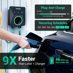 IYILO Level 2 EV Charger wall installation shows secure mounting for your garage.