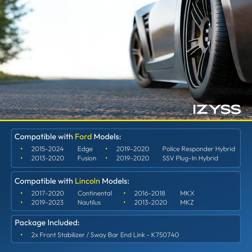 IZYSS Ford Edge 2015-2024 front end link on vehicle for smoother turns