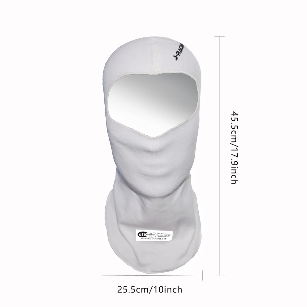 J-RACING Balaclava with SFI 3.3-certified flame protection for track safety