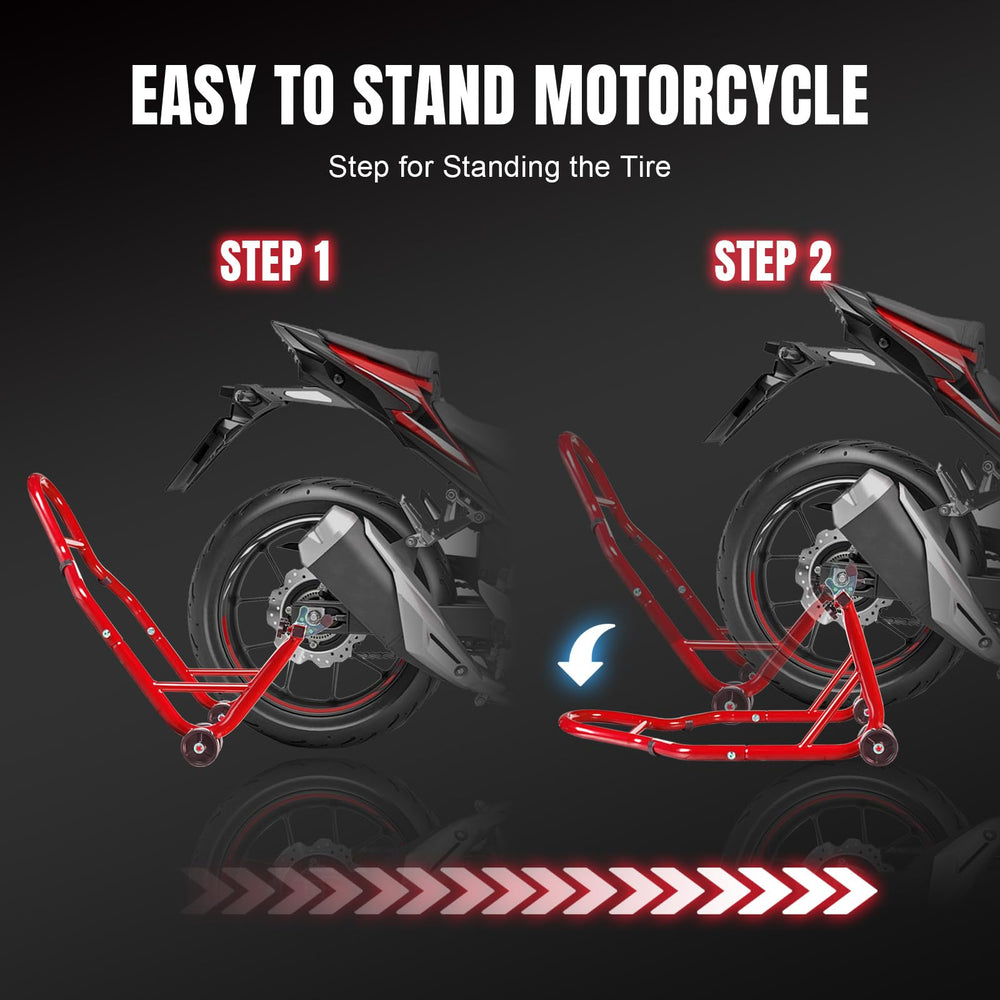 Front fork adapter (U shape) attached to the stand