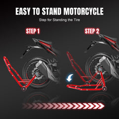 Front fork adapter (U shape) attached to the stand