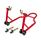 Jack Boss rear wheel lift stand viewed from the front showing sturdy construction
