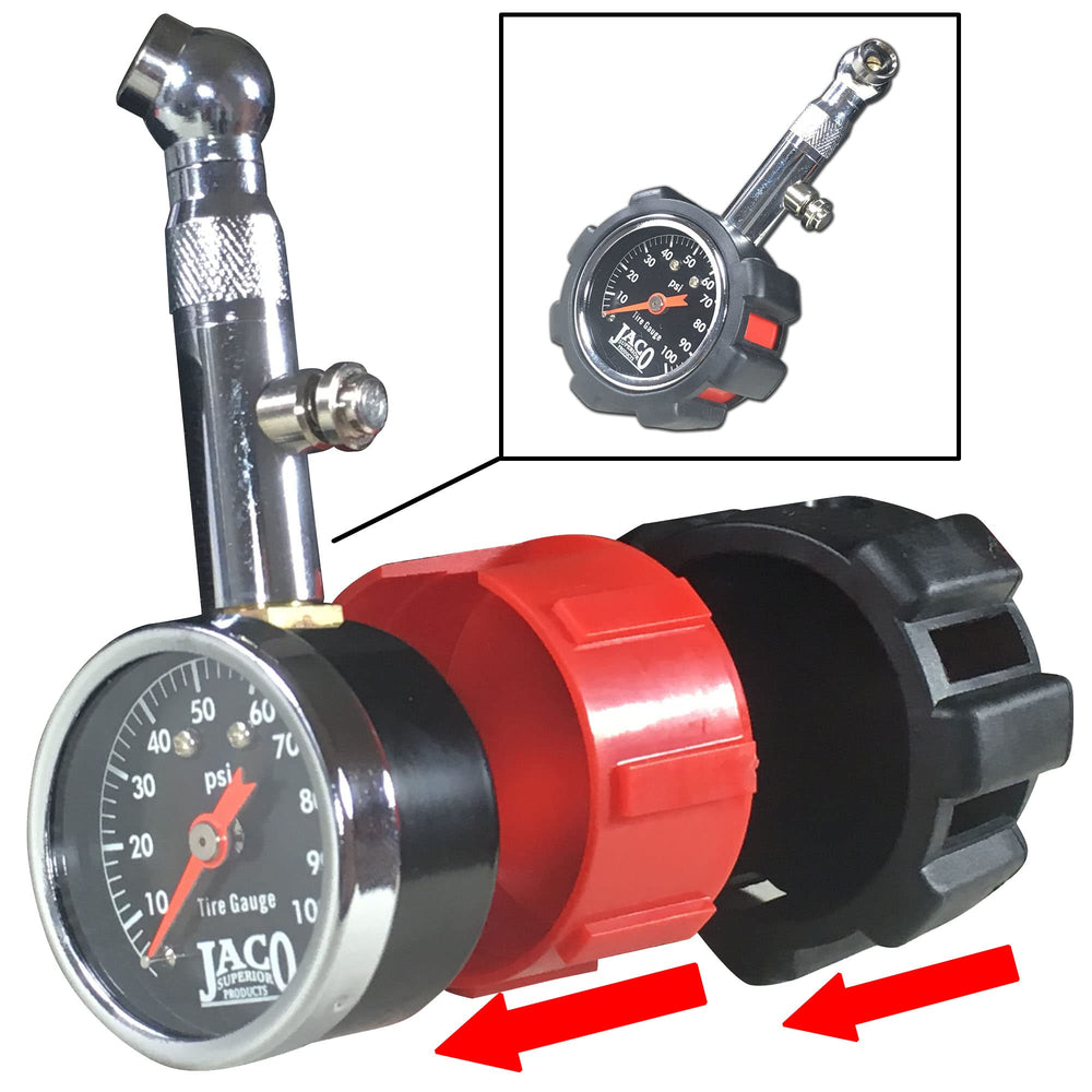 JACO Deluxe Gauge shows pressure hold and bleeder for easy adjustments
