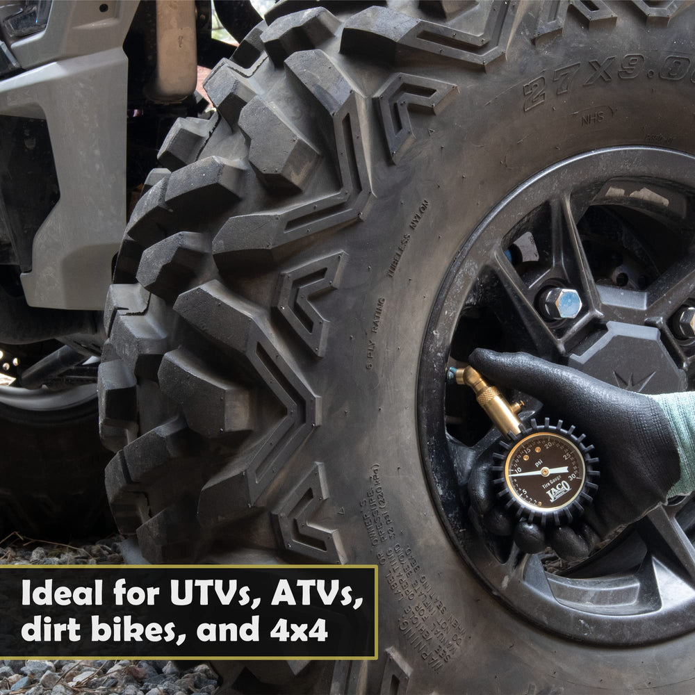 JACO Elite 360-swivel air chuck seals the valve from any angle.