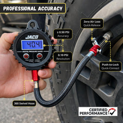 JACO ElitePro-X quick-release button detaches with zero air loss