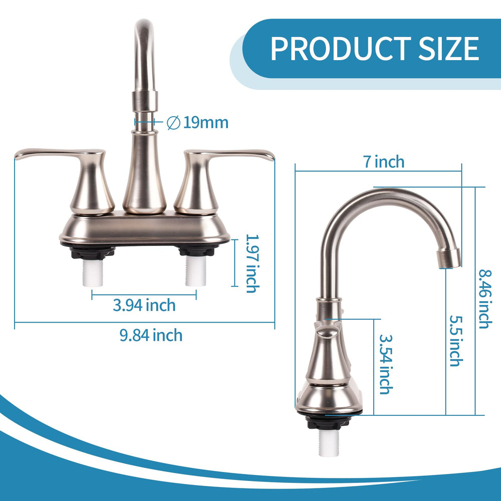 JAKARDA 360-degree swivel spout for full sink reach.