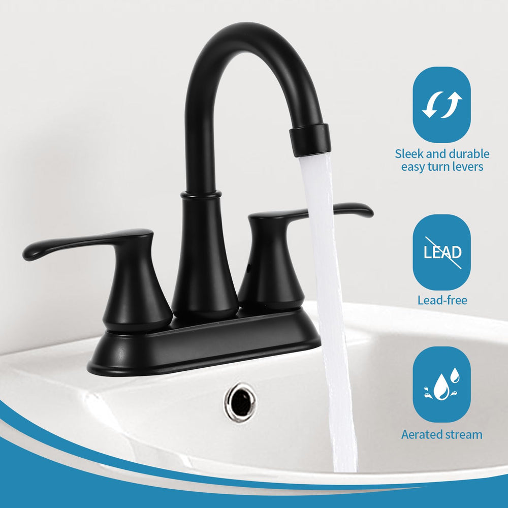 Jakarda RV bathroom faucet installation showing two-hole setup.