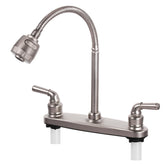 JAKARDA RV Kitchen Faucet with brushed-nickel finish for rust resistance and long-lasting shine.