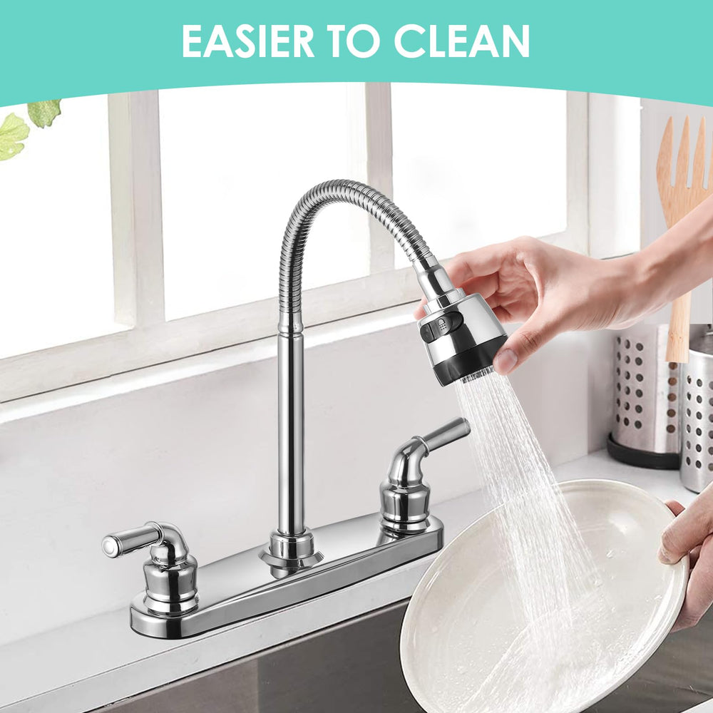 JAKARDA RV faucet uses universal 1/2 inch NPT connection fits many sinks.