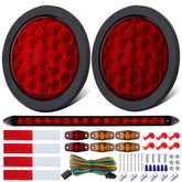 Jamarco 4in round LED tail light shows stop and turn for trailers