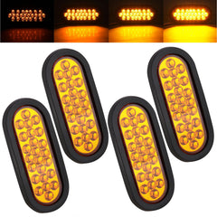 Jamarco 4-piece 6-inch oval amber LED lights deliver bright trailer signaling.