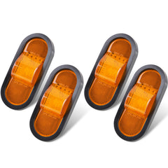 Jamarco 4Pcs 6.5-inch oval amber marker lights with lens for safer trailer signaling