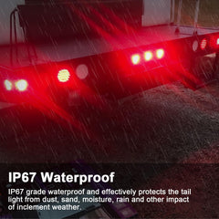 Jamarco waterproof round LED tail lights resist weather and debris