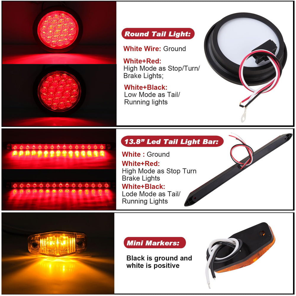 Jamarco 13.8in trailer light bar adds visible 3rd brake identification