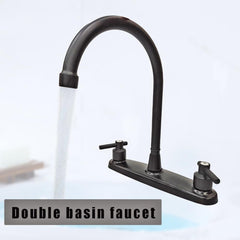 JamesVAN two-handle RV faucet for precise temperature control.