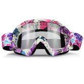 JAMIEWIN clear-lens dirt bike goggles for clear visibility on rugged trails.