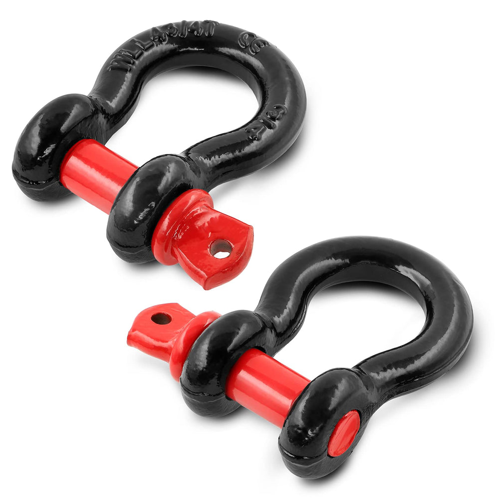 Jamiikury D-ring shackle front view for heavy-duty towing and recovery.
