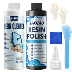 JAOJAO Resin Polishing Kit bottle ready for easy spray, wipe, and buff.
