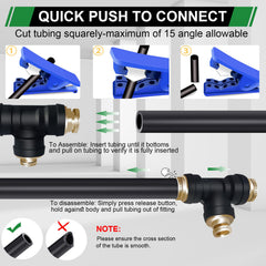 Japtend DOT-approved air line tee suitable for truck and trailer brake systems