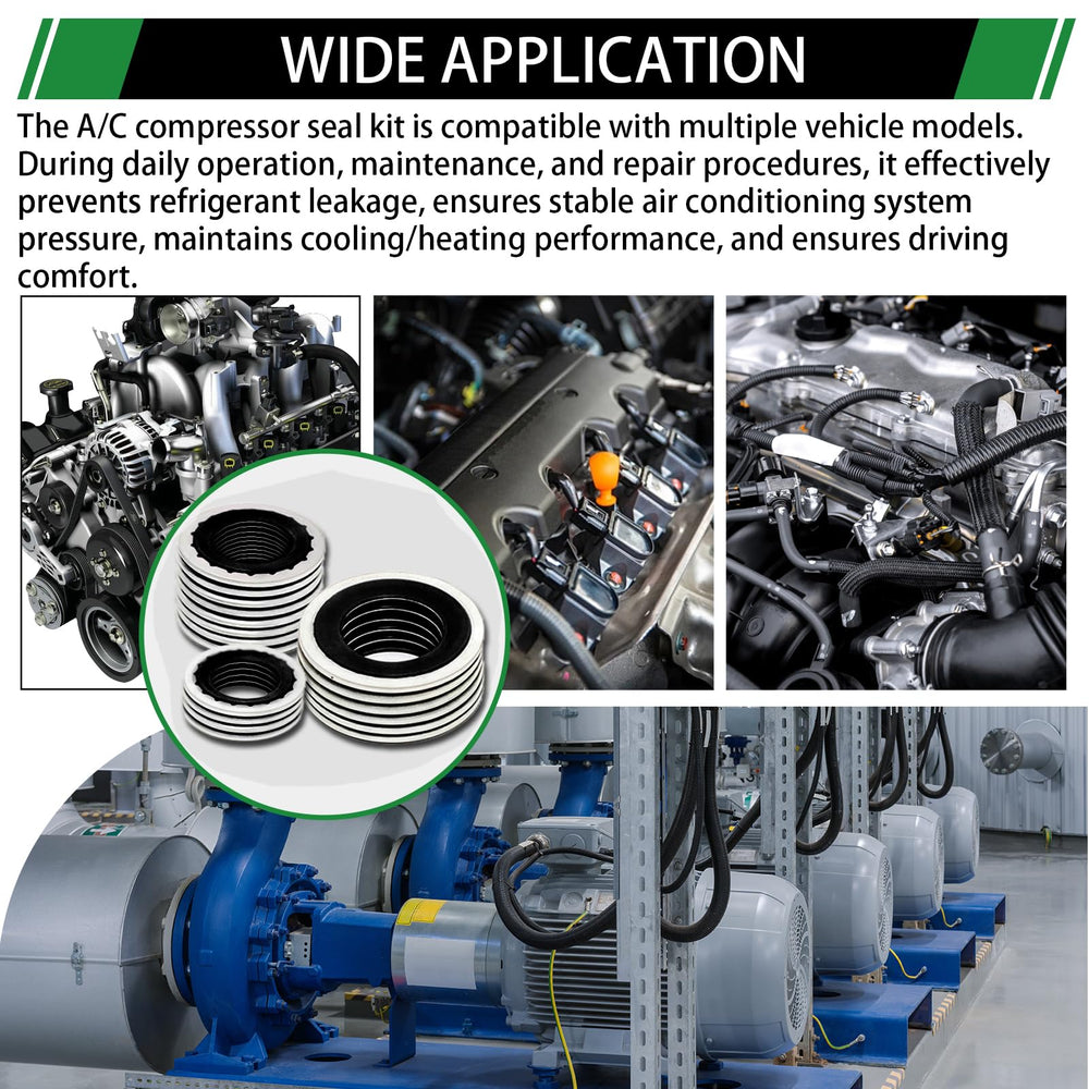 Japtend kit contents spread to illustrate complete A/C gasket solution.