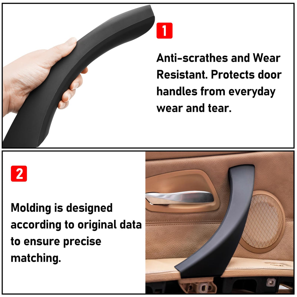 Jaronx close-up view of ABS+PC door handle cover material for smooth finish