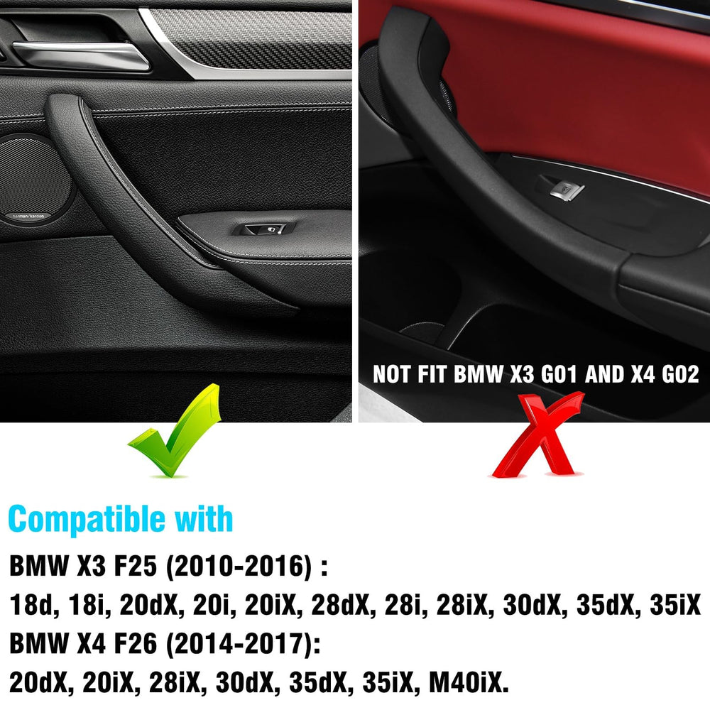 Jaronx left-rear door handle cover for BMW X3/X4 protects finish and cleans easily.