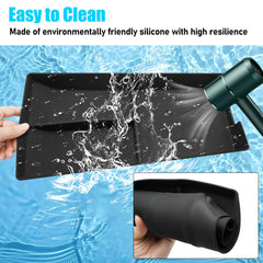 Easy-to-clean silicone surface wipes down quickly after daily use.