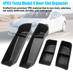 Jaronx Model S door organizer anti-slip bottom stabilizing on bumpy roads