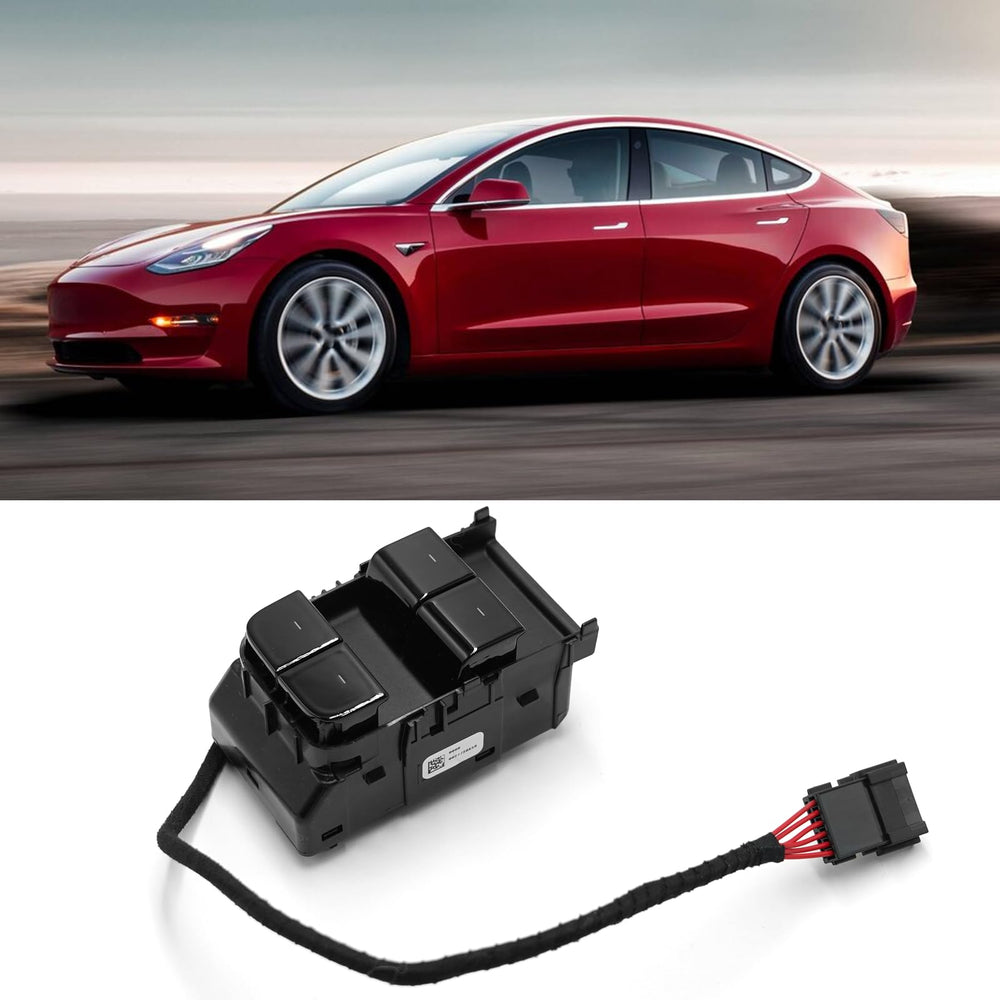 Jaronx Tesla Model 3 window switch installed in dashboard for quick use.