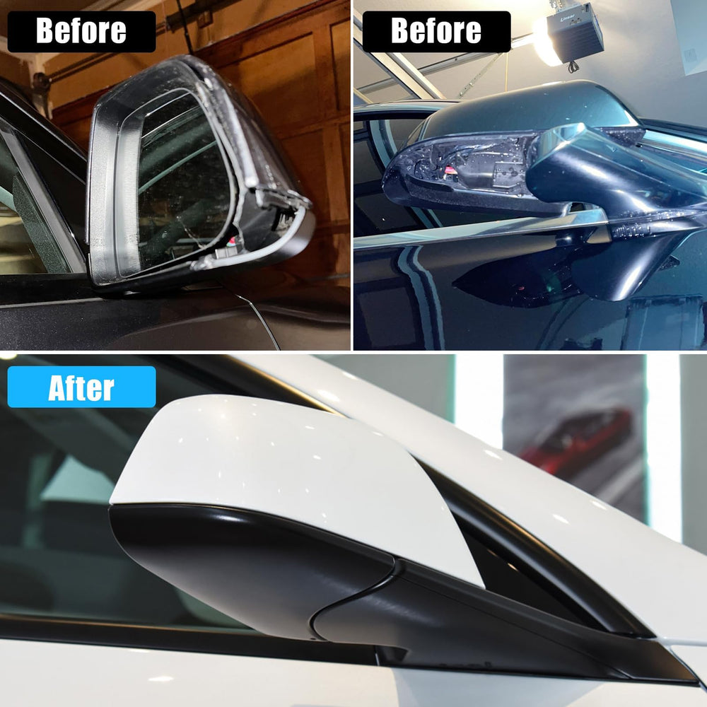 Jaronx Tesla Model Y mirror cover frame with precise mounting for easy installation.