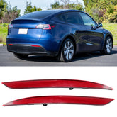 Jaronx Tesla Model Y rear bumper reflector left side, boosts visibility for safer driving