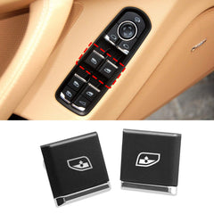 Jaronx Cayenne left window switch button, durable ABS with chrome for reliable use