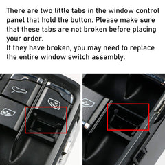 Jaronx Cayenne right window switch button, chrome trim designed for easy replacement