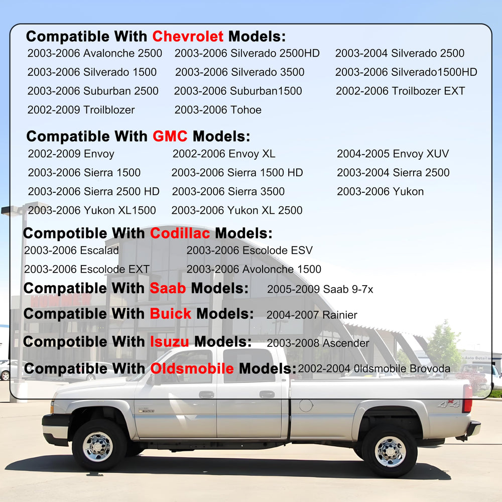 JAVENYIMAN 599-210XD compatibility image shows broad GM model coverage