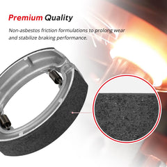 JAVIK brake shoes pairing for TRX300 delivers durable, non-asbestos friction and consistent feel.