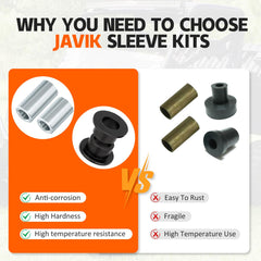 JAVIK bushing set packaging shows complete kit for quick replacement.