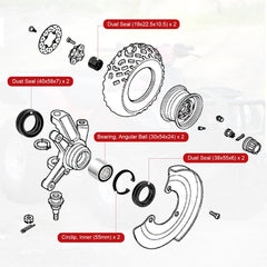 JAVIK dust seal 40x58x7 seals critical bearing surfaces.