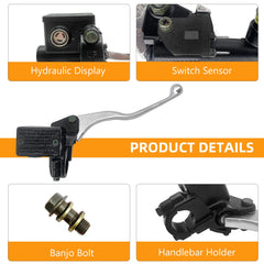 JAVIK front brake master cylinder fits Bayou and Prairie ATV models