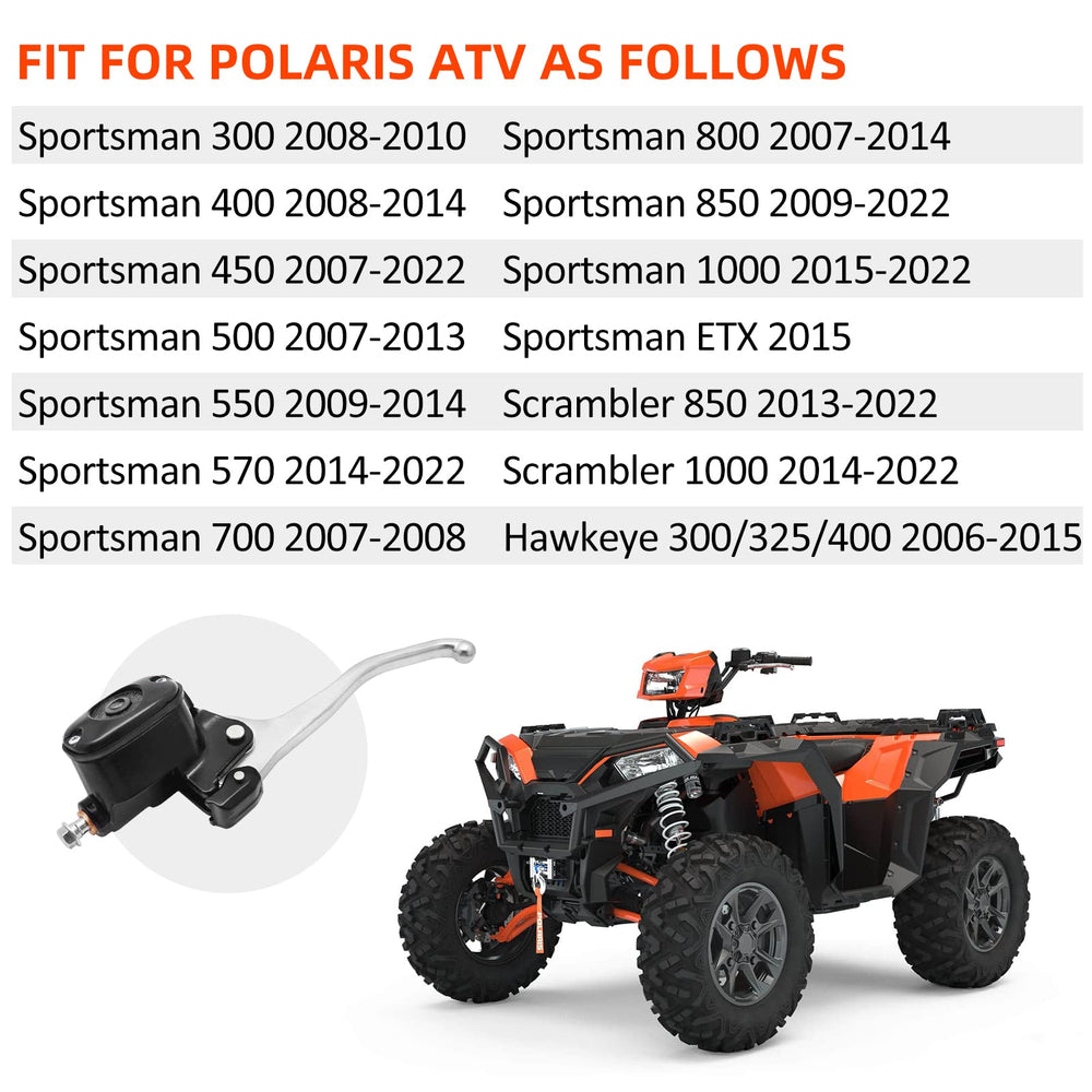 JAVIK front brake master cylinder for Polaris Sportsman 400 offers consistent braking in mixed terrain.
