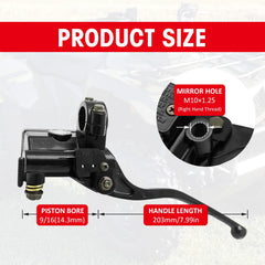 JAVIK front brake master cylinder for Eiger supports dependable braking.