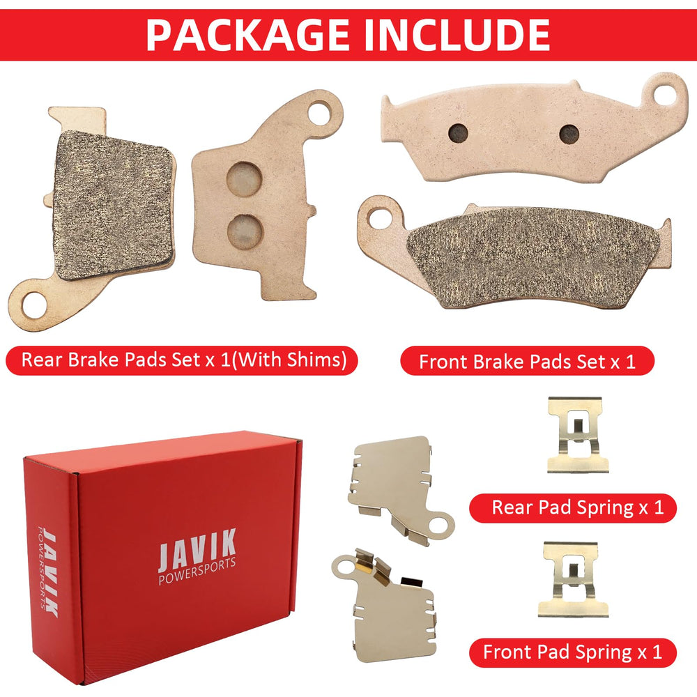 JAVIK front pad spring included for quick installation.
