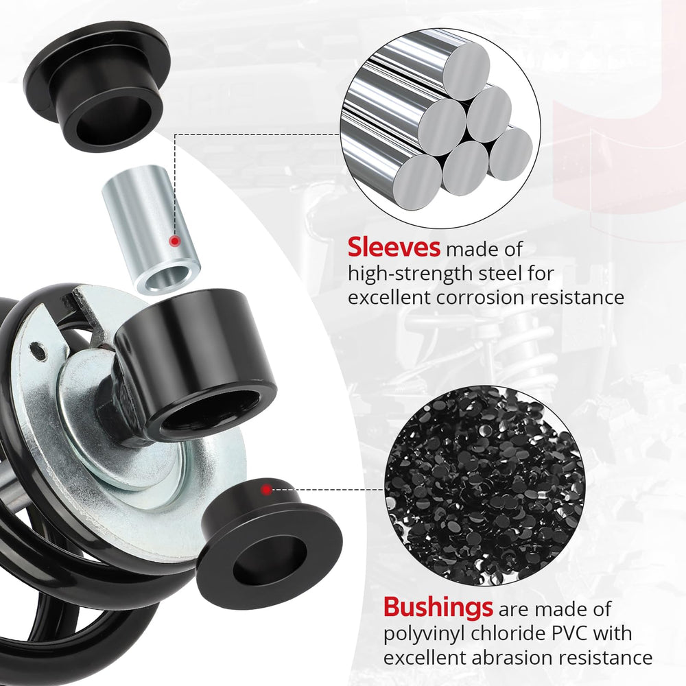 JAVIK upgraded sleeves for durable shock bushing performance and longer service life.